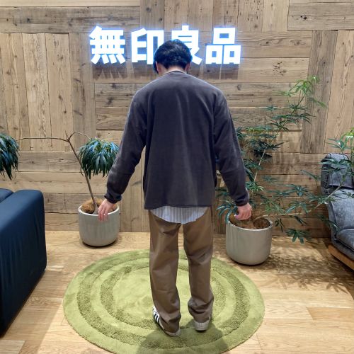素材に還るフリースカーディガン