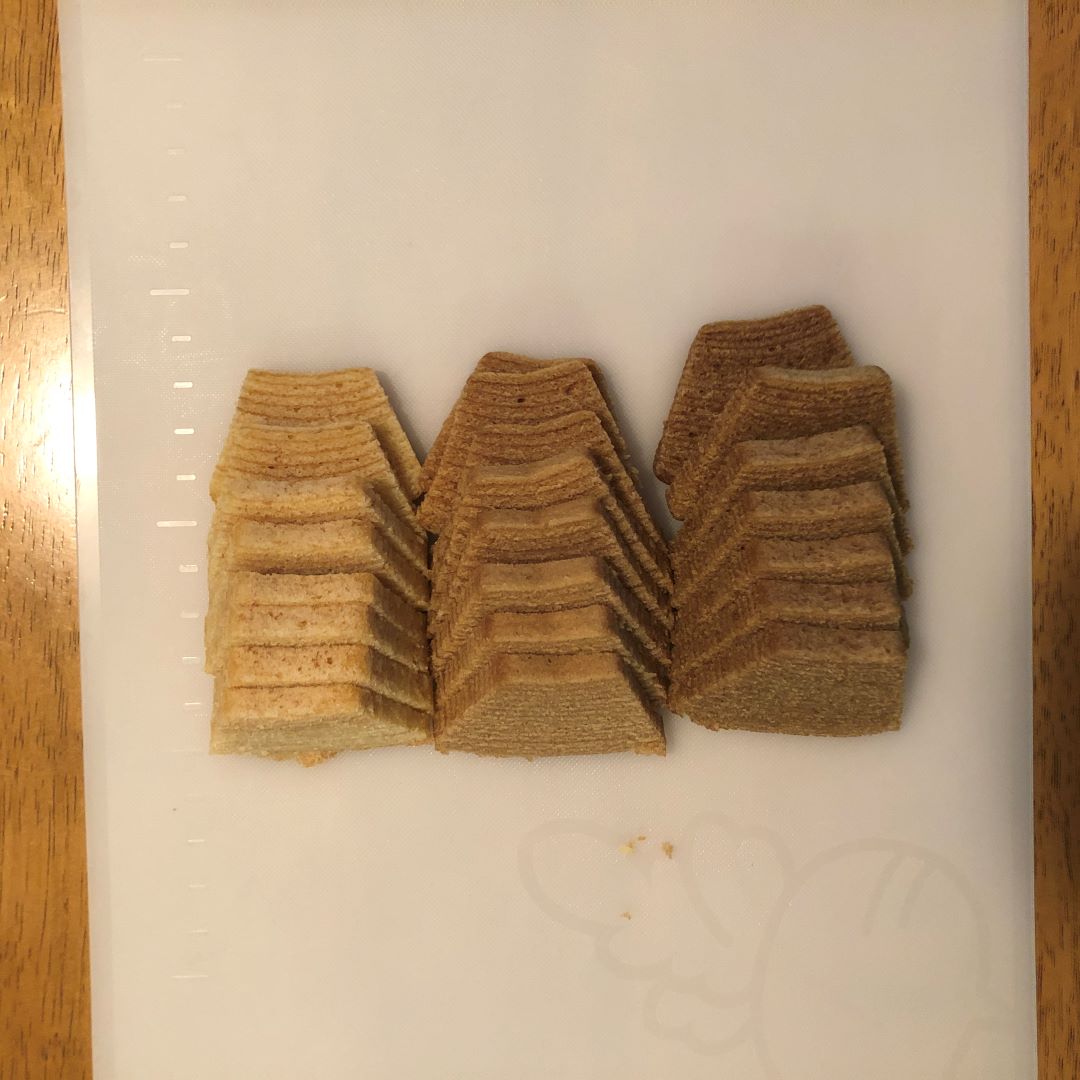 バウムを切っている様子