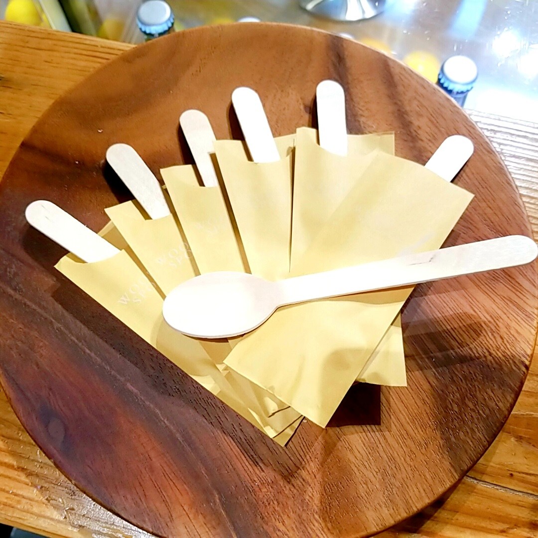 【MUJI Diner銀座】木のすぷーん｜1Fジューススタンド