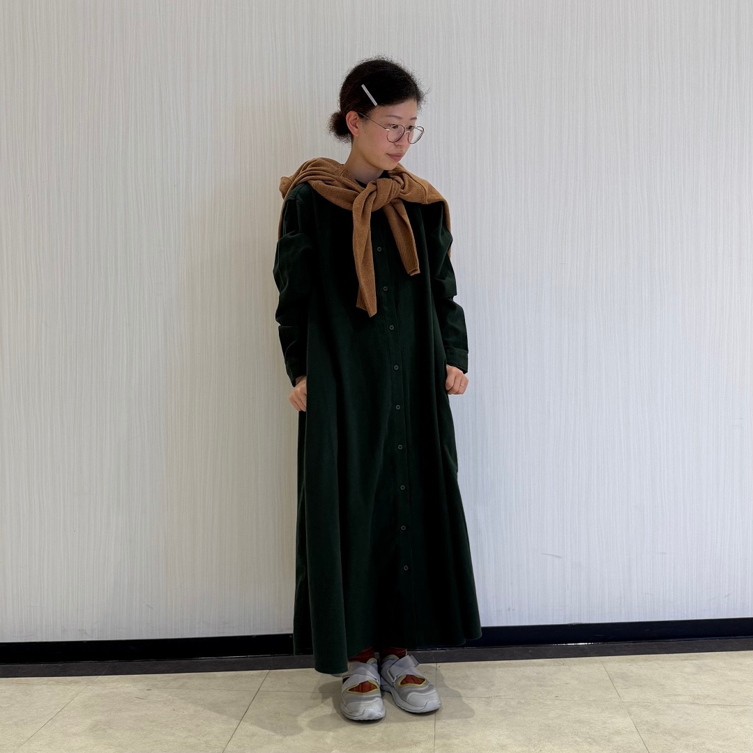 フランネルワンピースコーデ