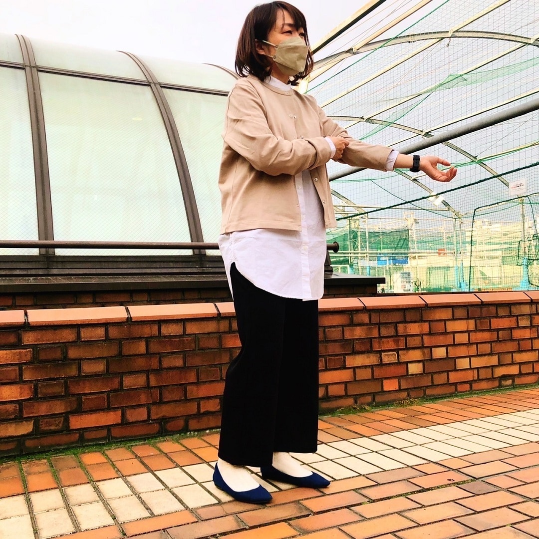 太番手天竺編みカーディガン