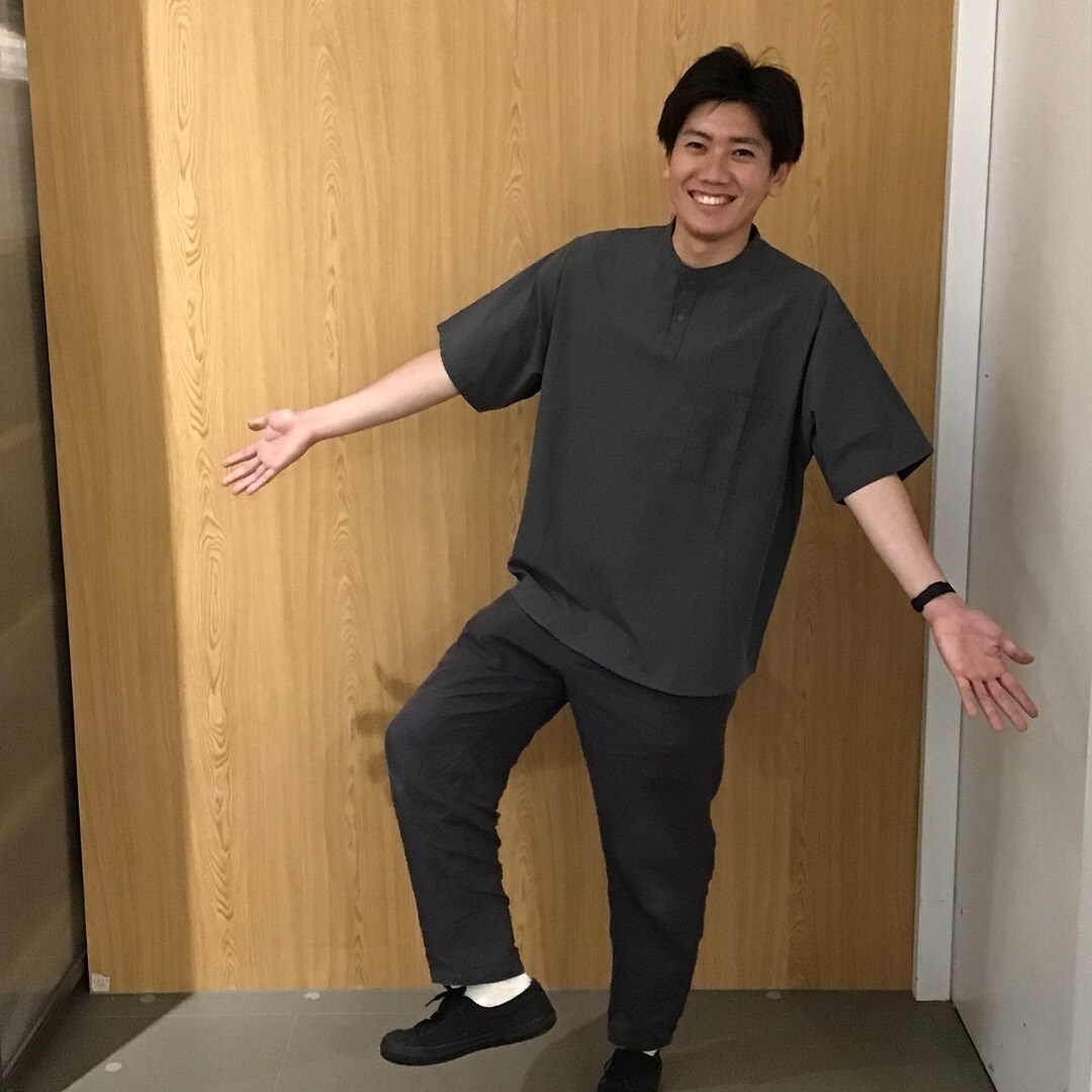 【木の葉モール橋本】涼感ヘンリーネック布帛半袖Tシャツ