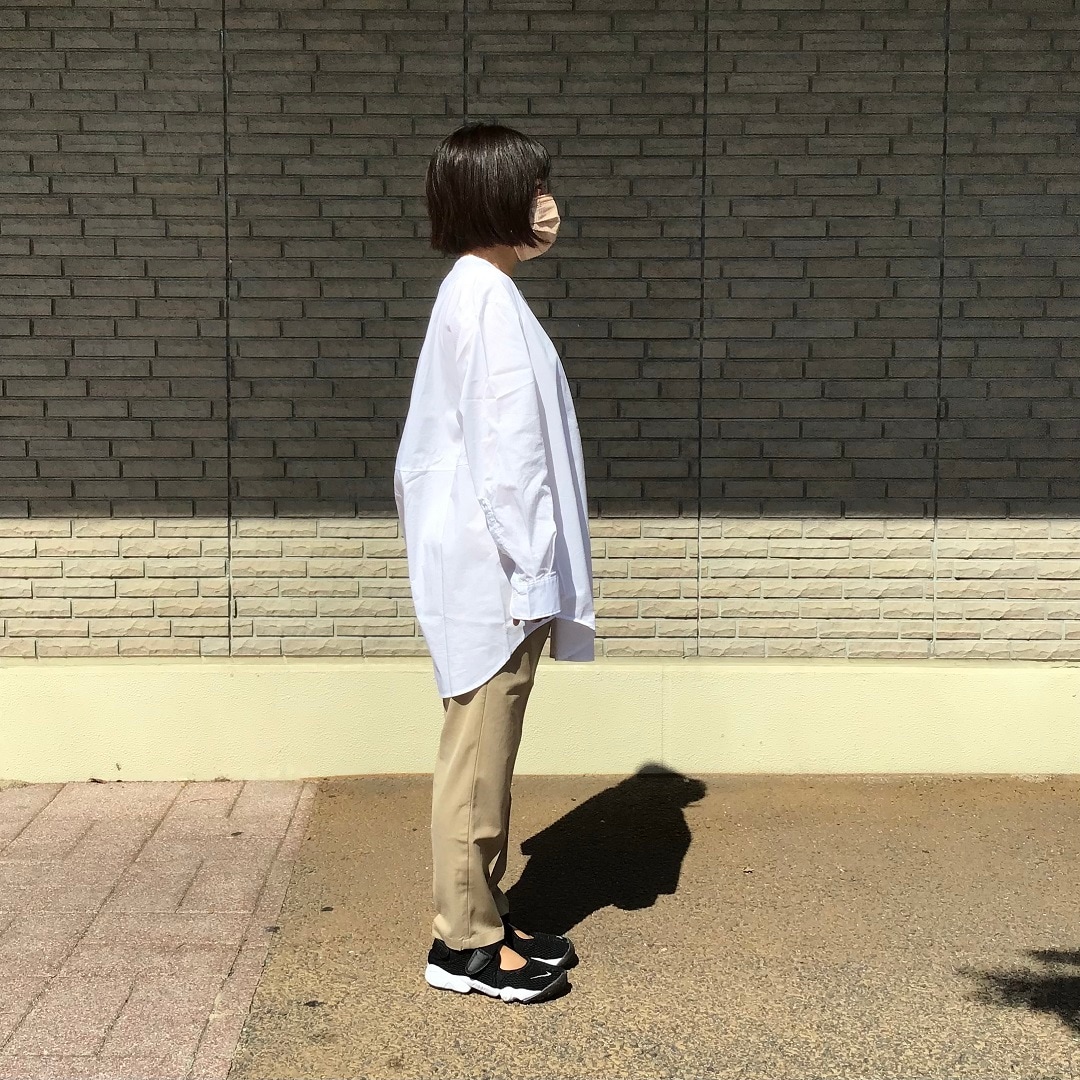 乾きやすいブロード長袖チュニック