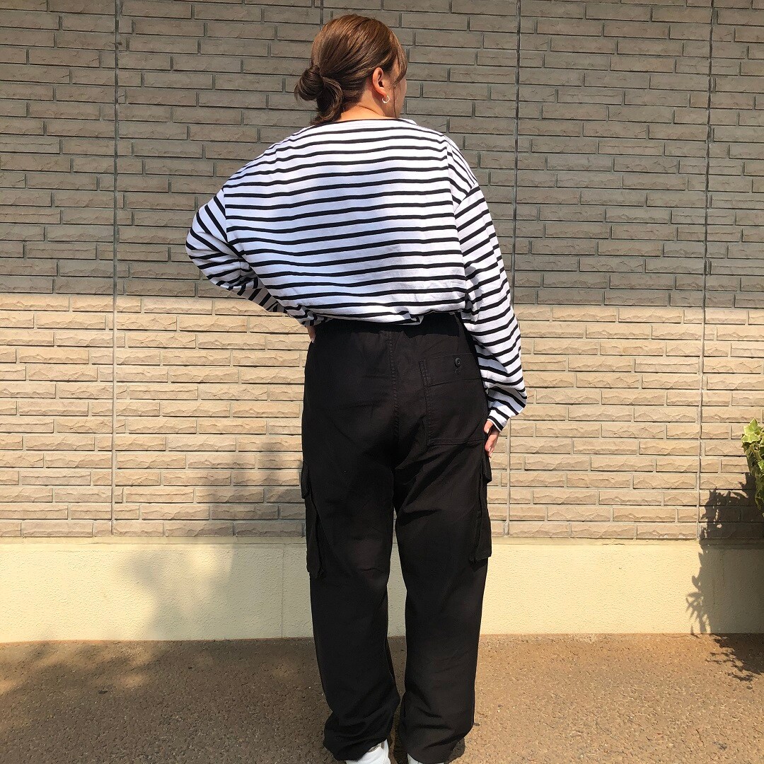 太番手ボートネック九分袖Ｔシャツ