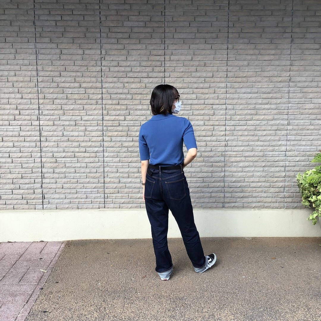 五分袖ポロセーター