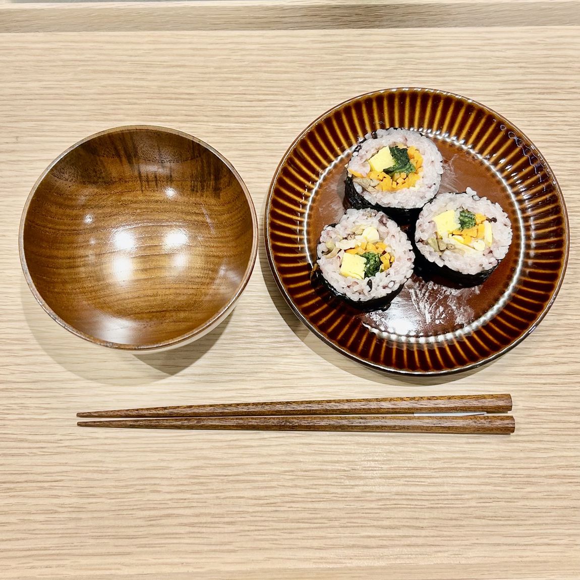 【岡山表町商店街】新商品　キンパ　野菜ナムル