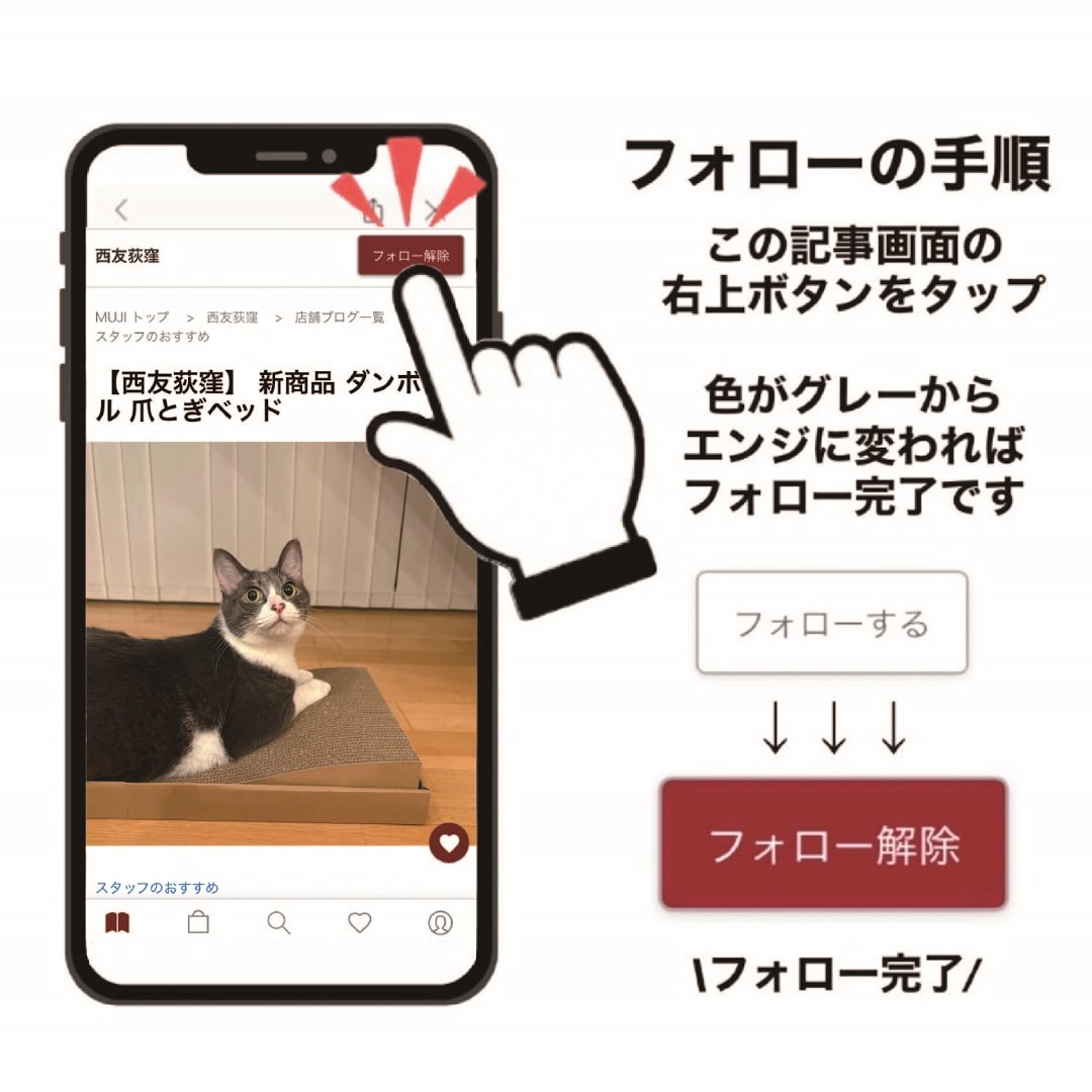 フォローの手順