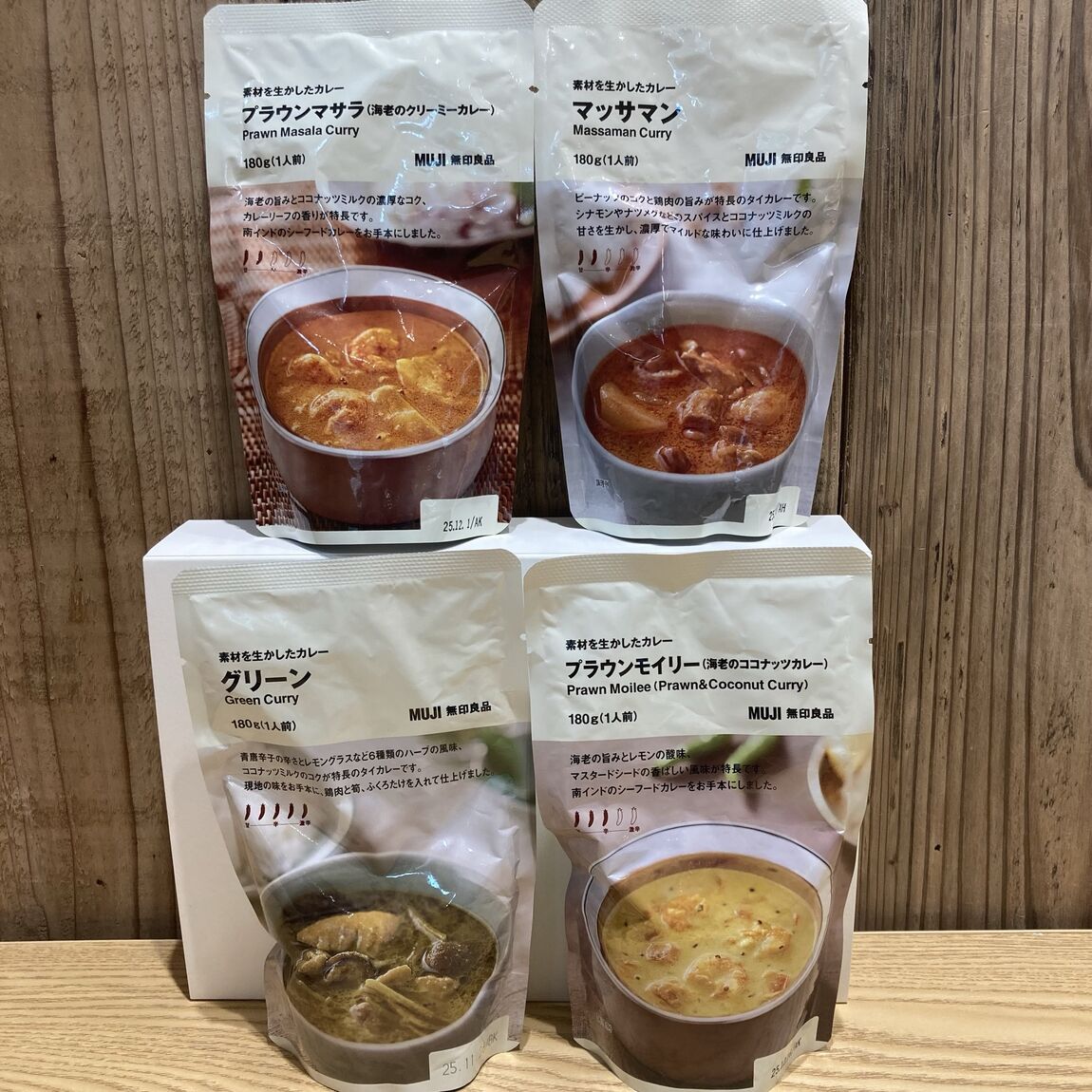 現地に学んだカレー４種類です。