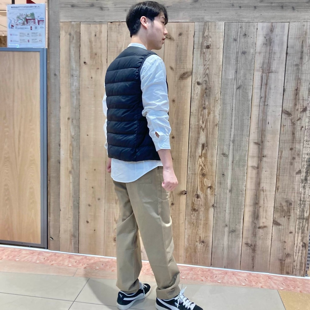 洗いざらしオックススタンドカラー長袖シャツ