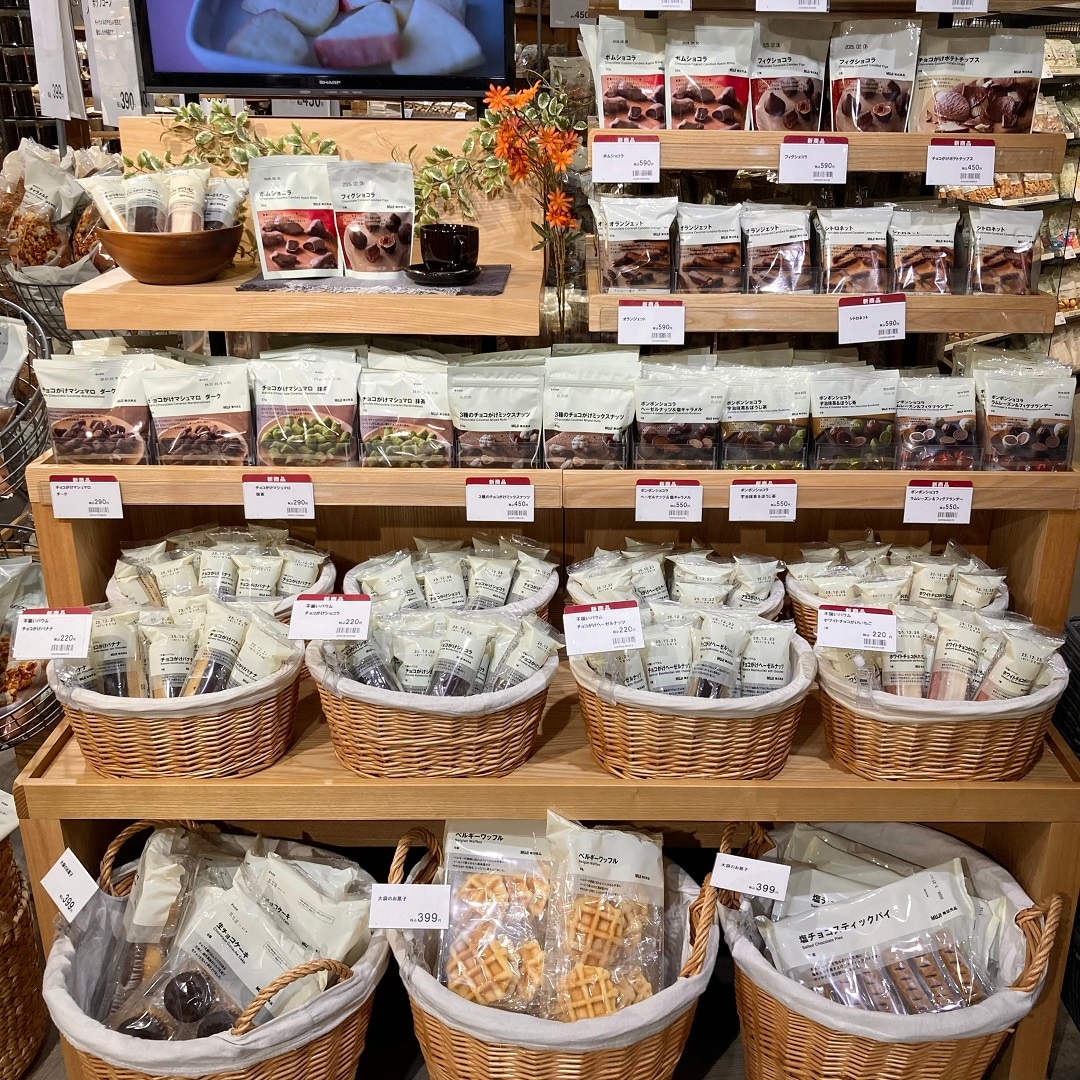 チョコレート菓子の売場の写真