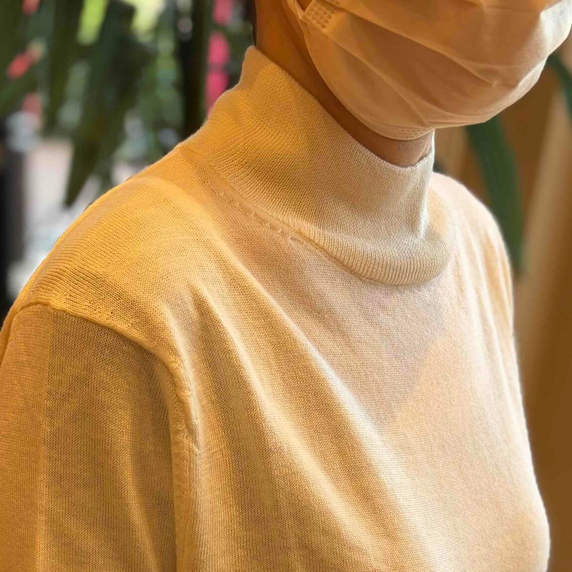 洗えるウールハイゲージハイネックセーター