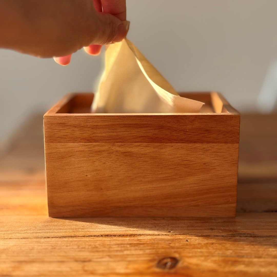 竹100%卓上用ティッシュペーパーの写真です。