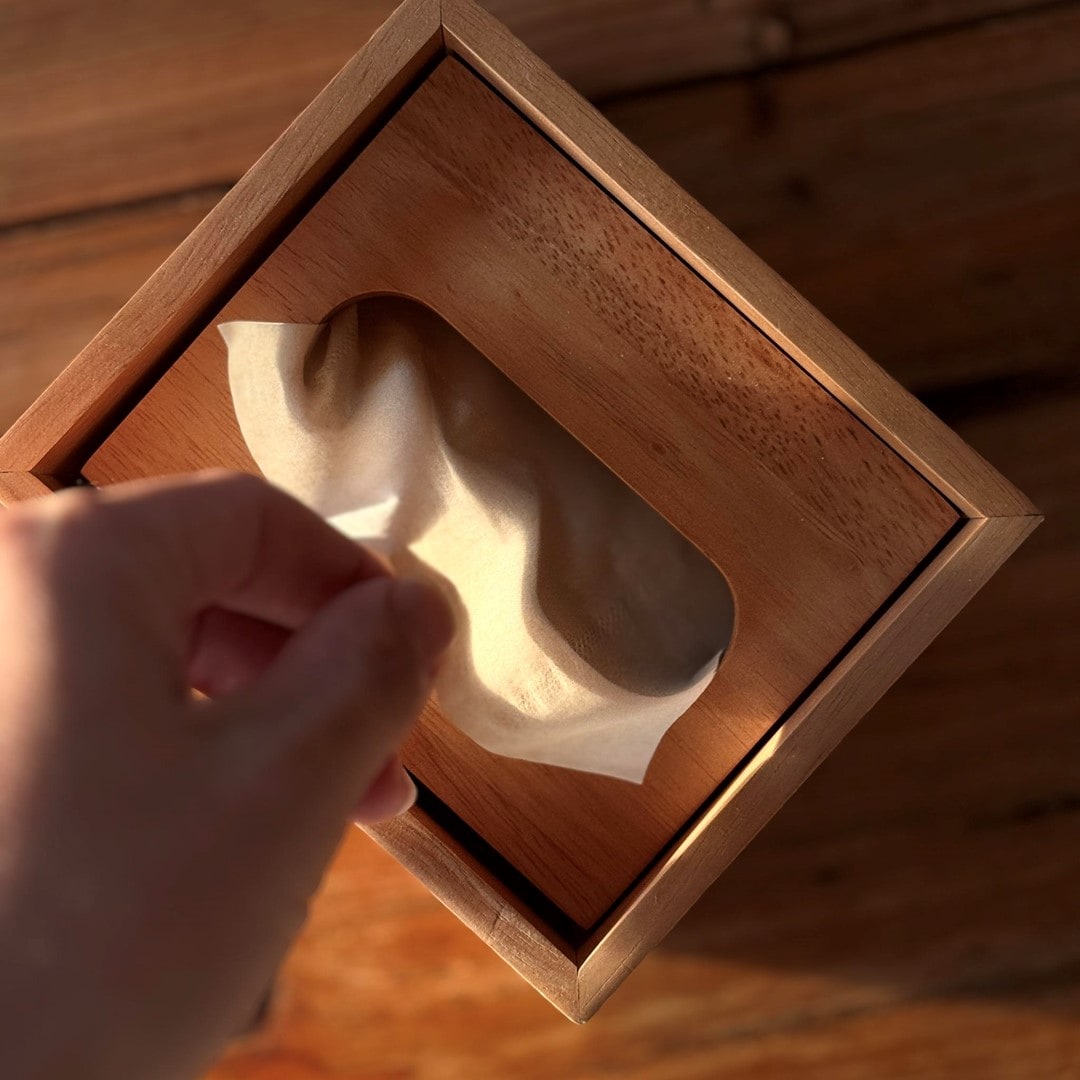 竹100%卓上用ティッシュペーパーの写真です。