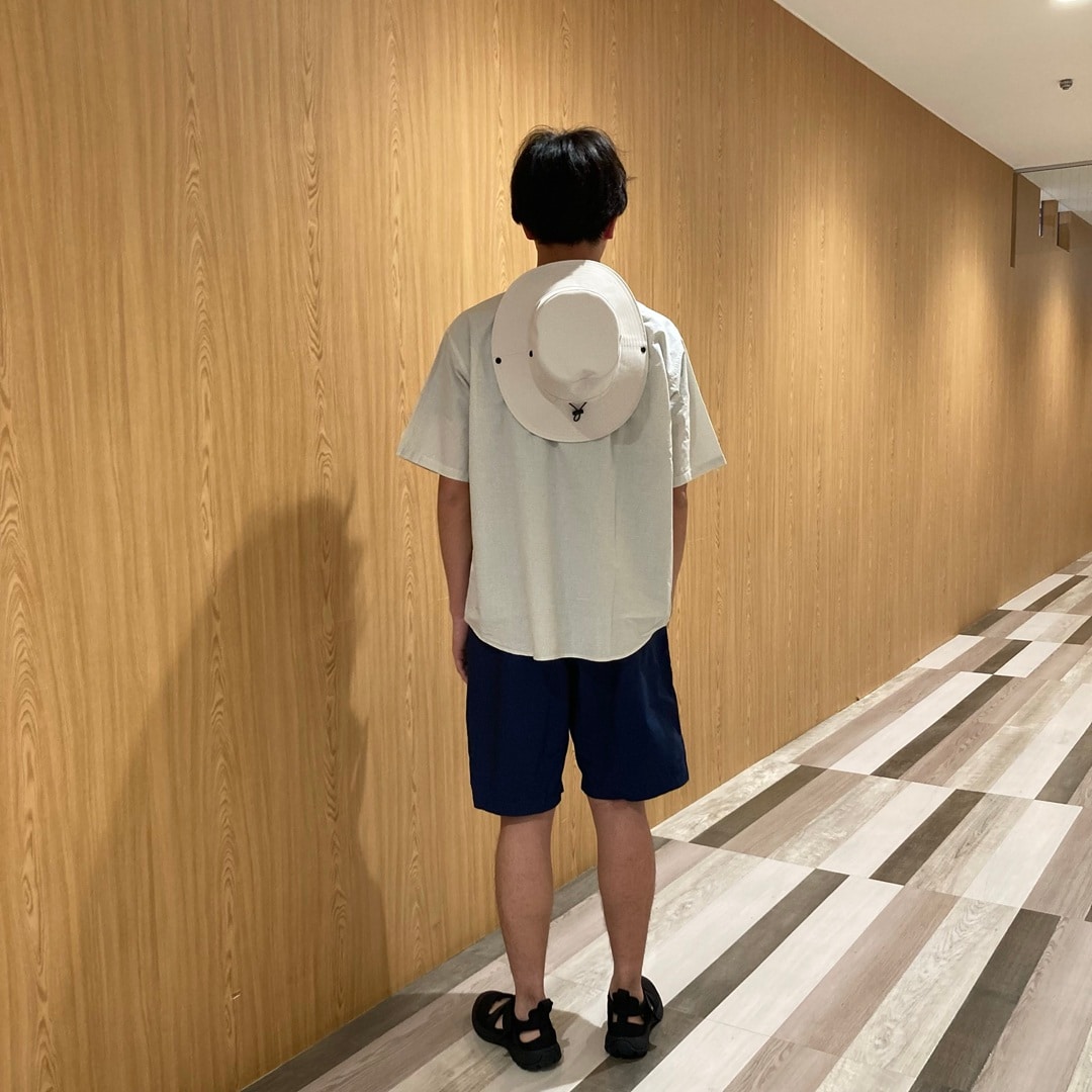 涼感ヘンリーネック半袖布Tシャツ