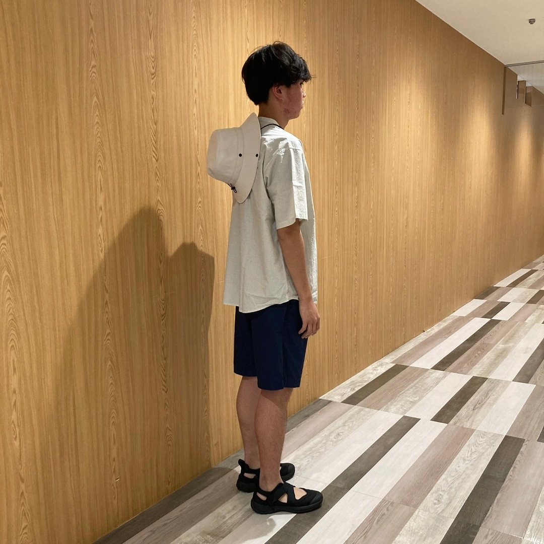 涼感ヘンリーネック半袖布Tシャツ　