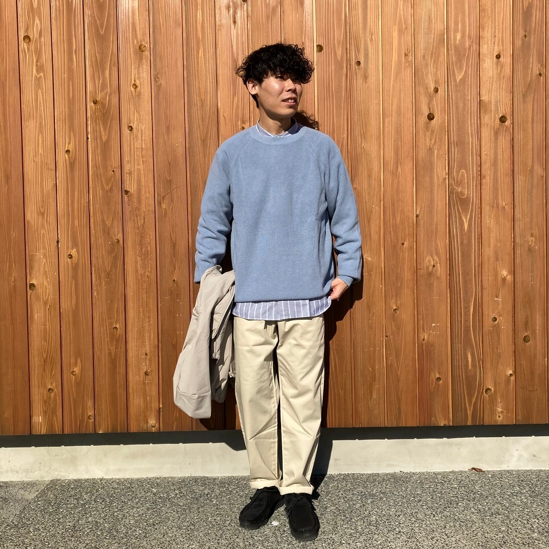 紳士畦編みニット③