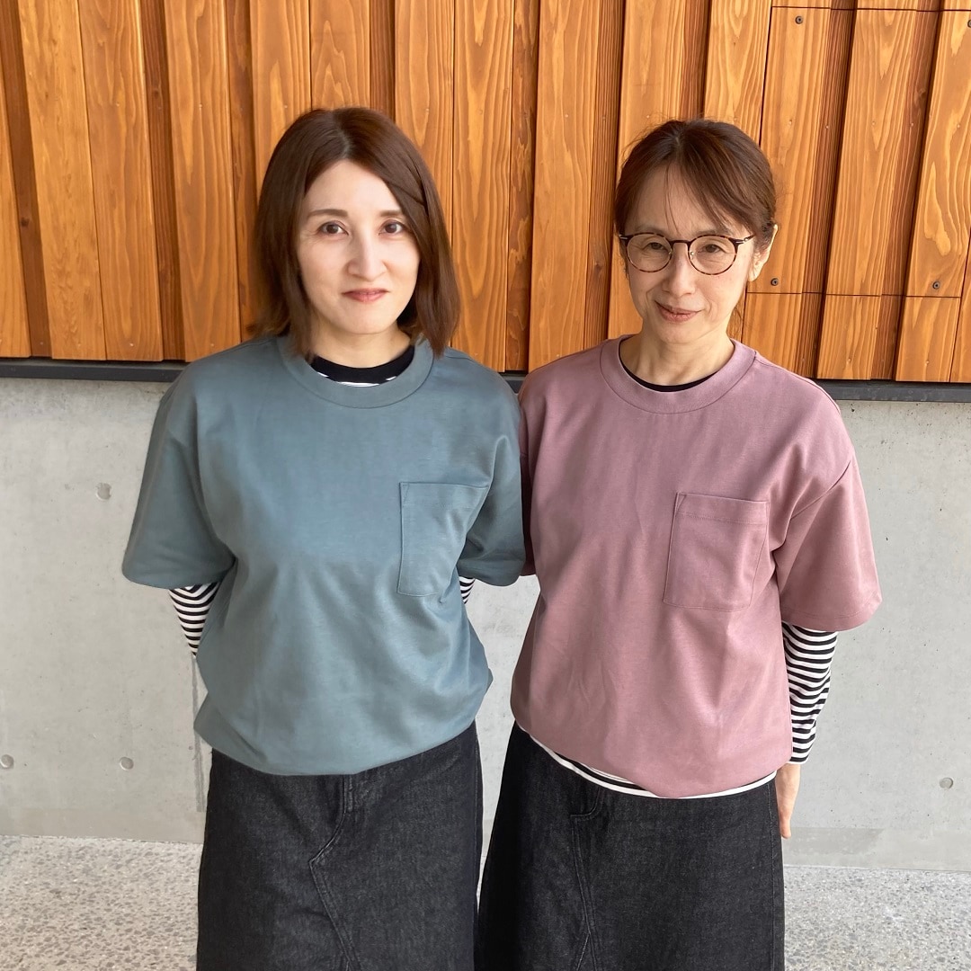 涼感ＵＶカットワイド半袖Tシャツの着用写真