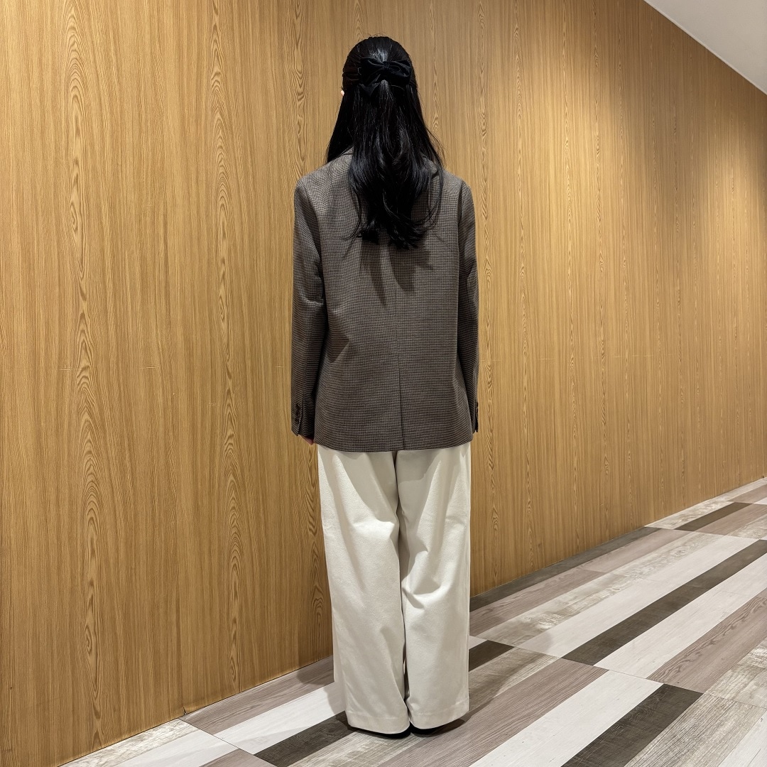 ストレッチ起毛タックワイドパンツ