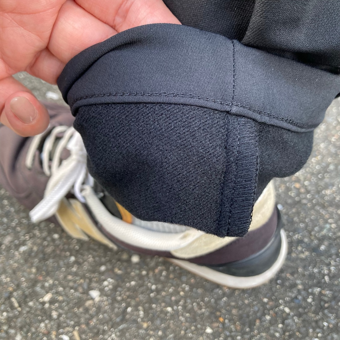 紳士　防風裏起毛ストレッチテーパードパンツ