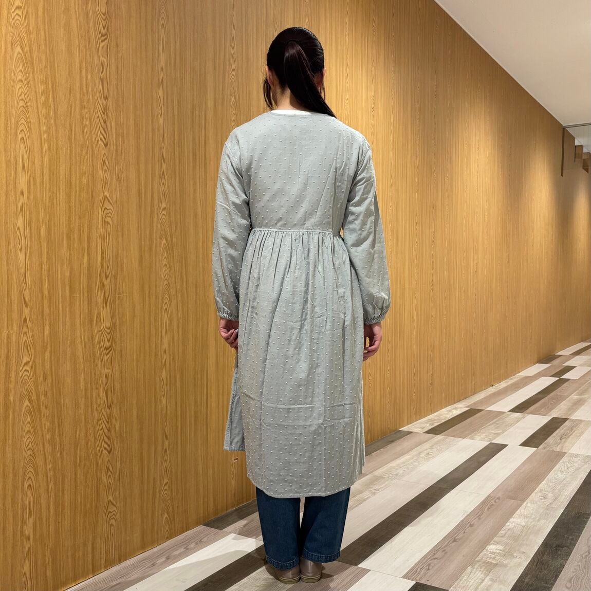 ドットドビーロングカーディガン