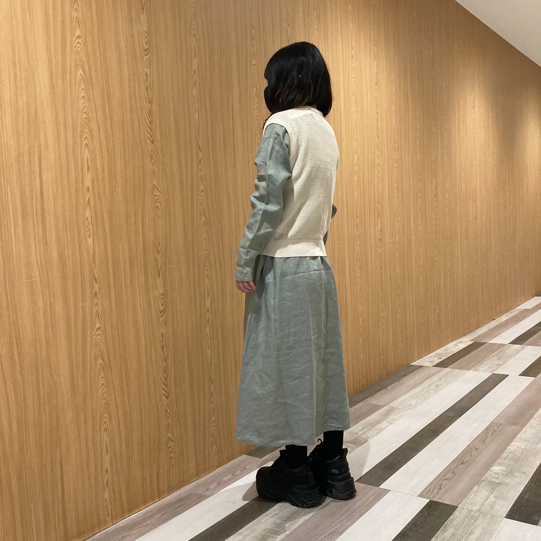 長袖シャツワンピース