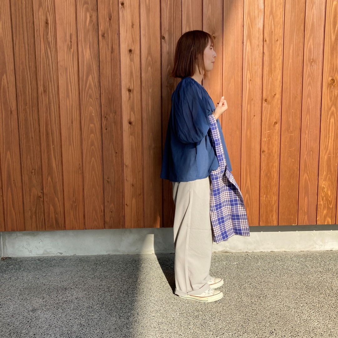 婦人強撚シアーシャツ③