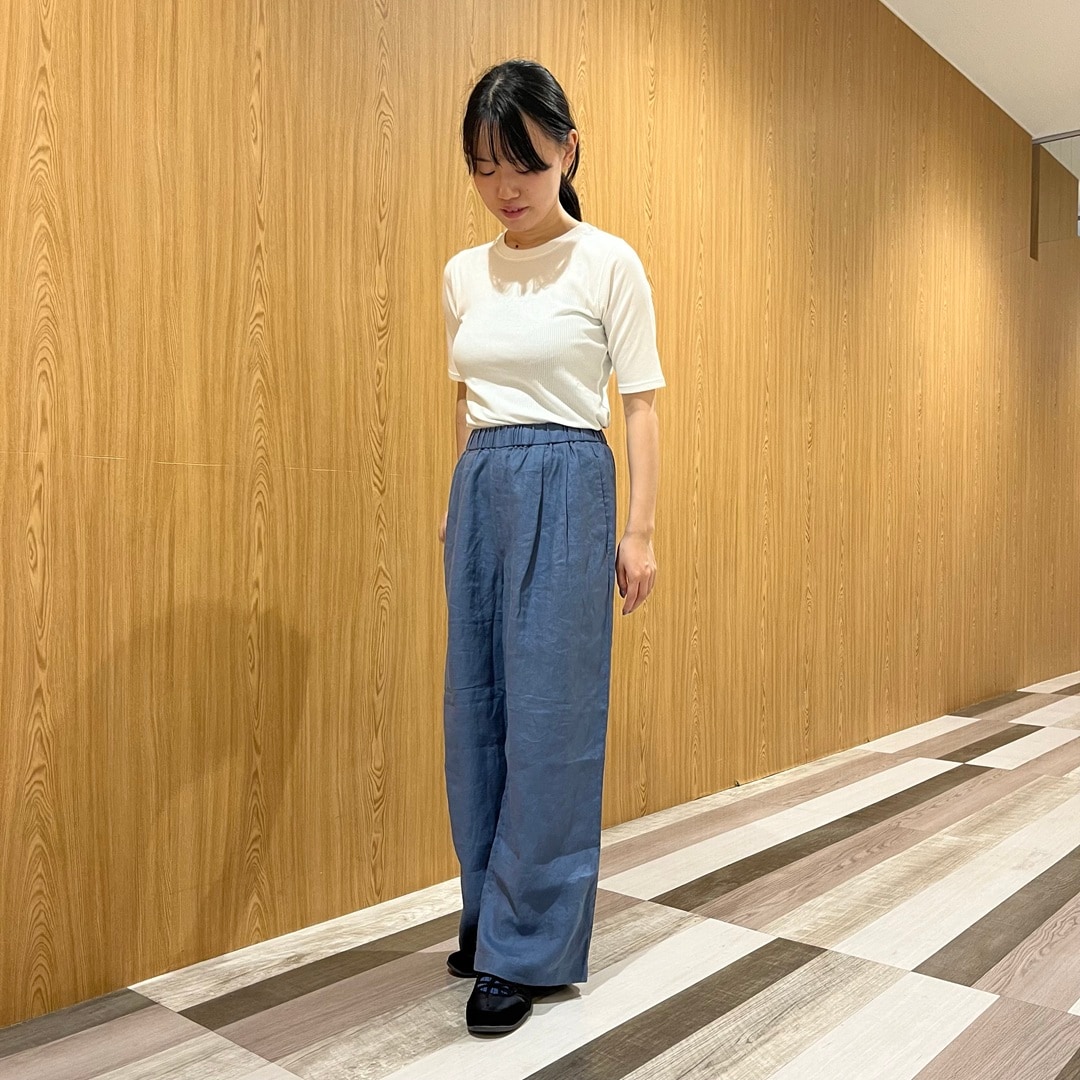 クルーネック五分袖Tシャツ