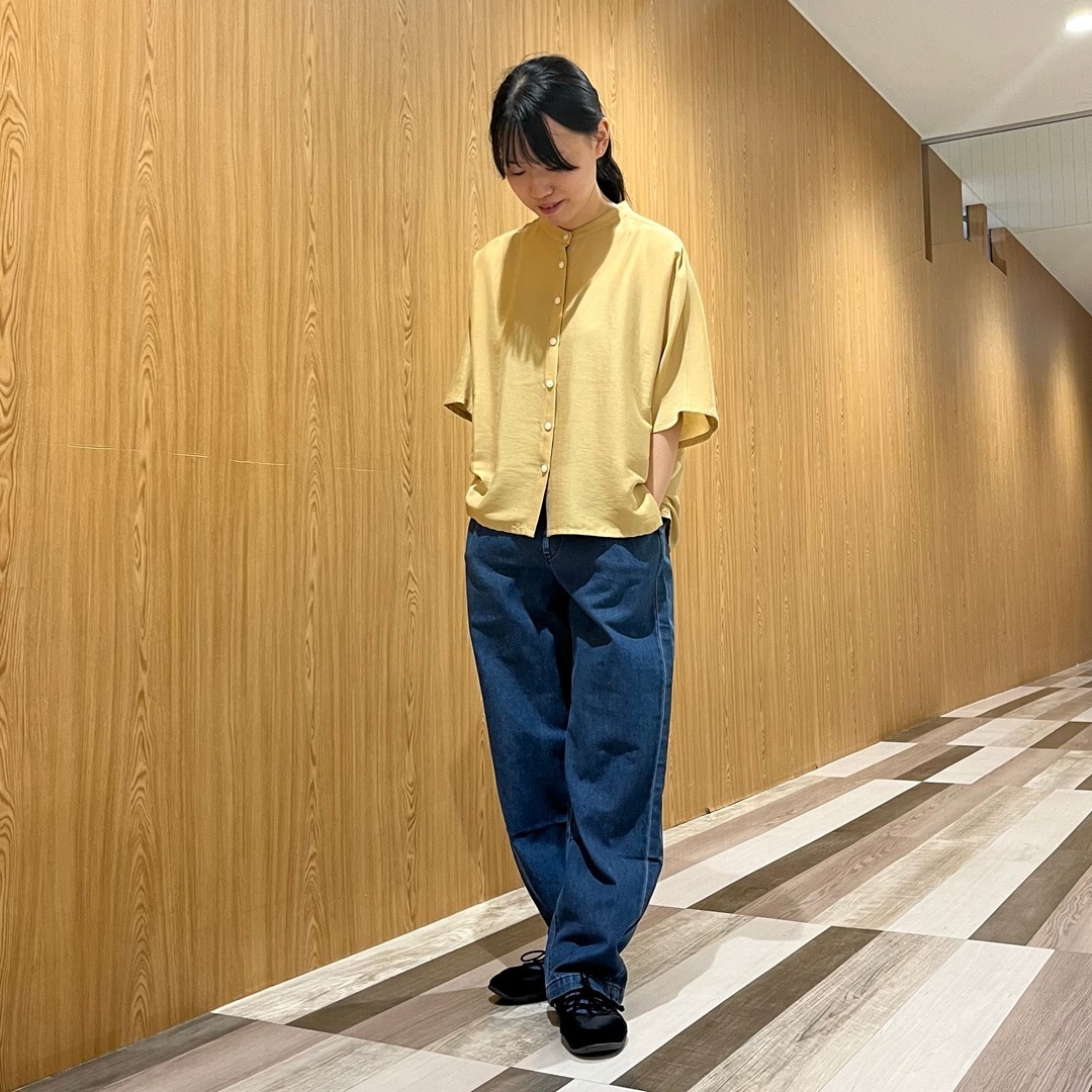 なめらか五分袖ブラウス