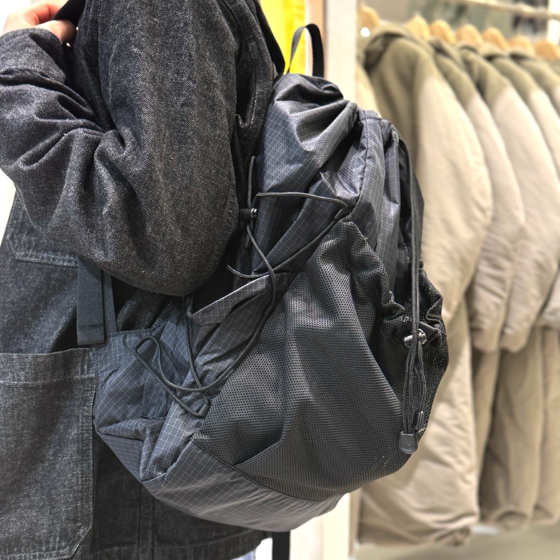 撥水リップストップリュックサック