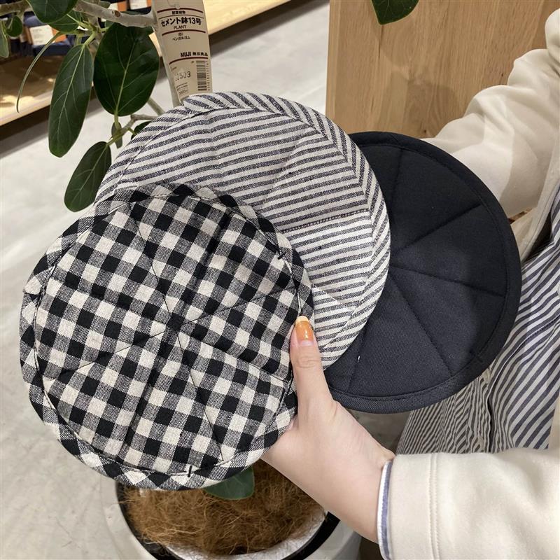 綿平織　鍋敷きにもなる鍋つかみ