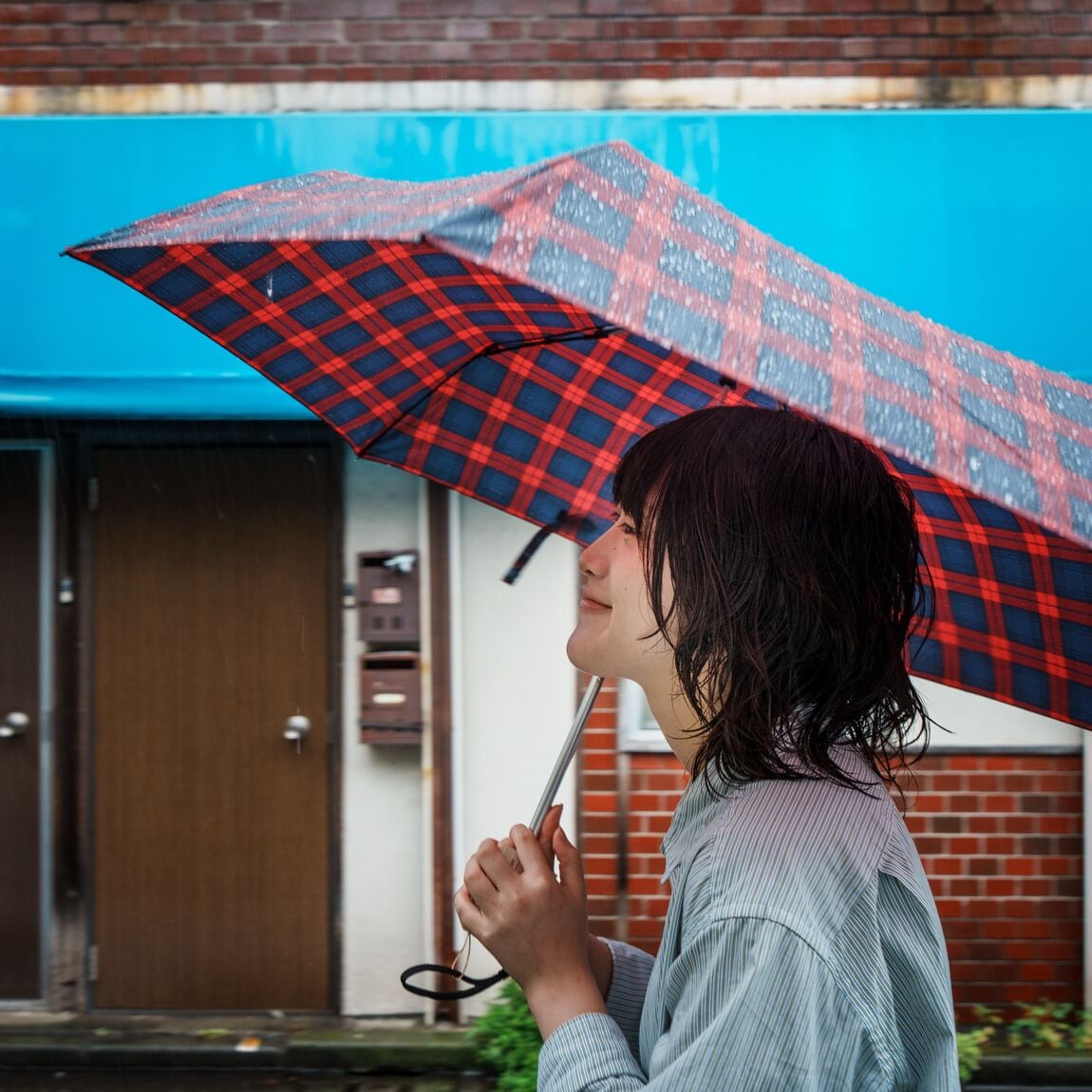 【無印良品500　エコルマ狛江】チェック柄で雨の日も楽しく _1s81VE