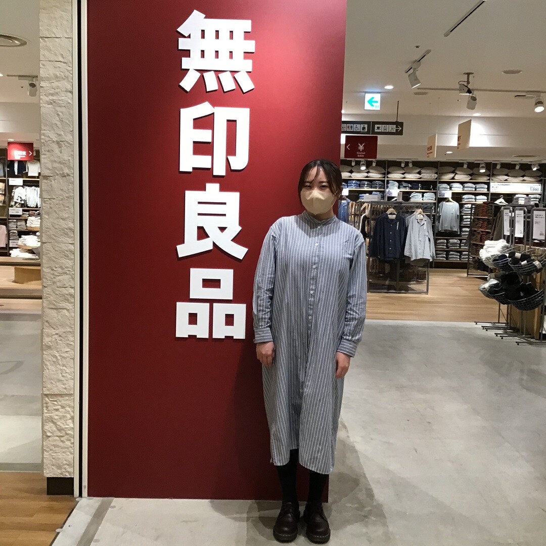 婦人オックスフォードスタンドカラーワンピース