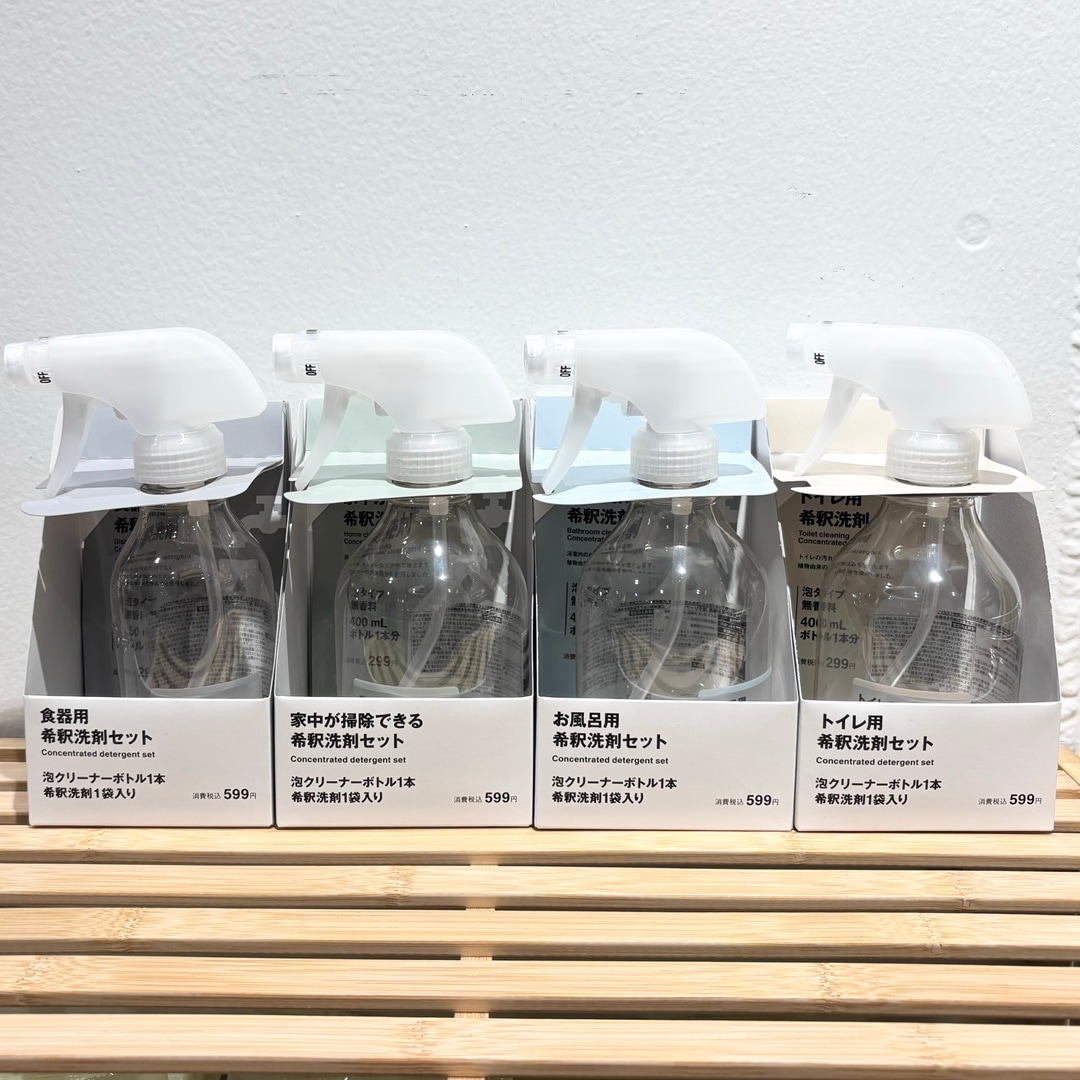 【無印良品500 マルシェ池田】手軽に持ち帰り、収納すっきり 希釈洗剤_3NMF4K