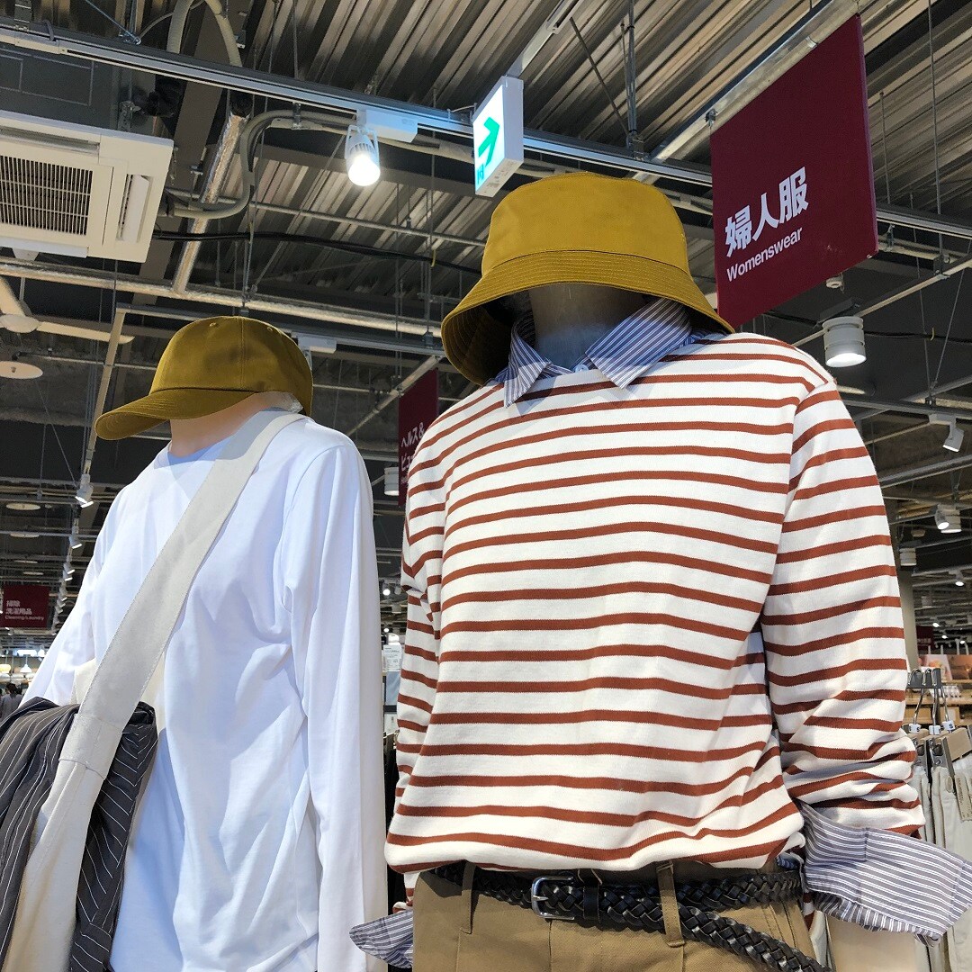 マネキン着用　婦人太番手ボートネックTシャツ