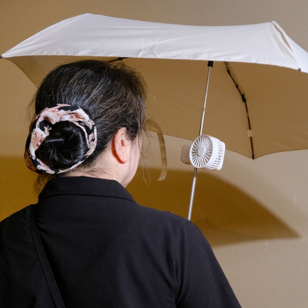【ゆめが丘ソラトス】【旅行】暑ーい移動も涼しく!「充電式ハンディファン・クリップファン」_Of0Ztp