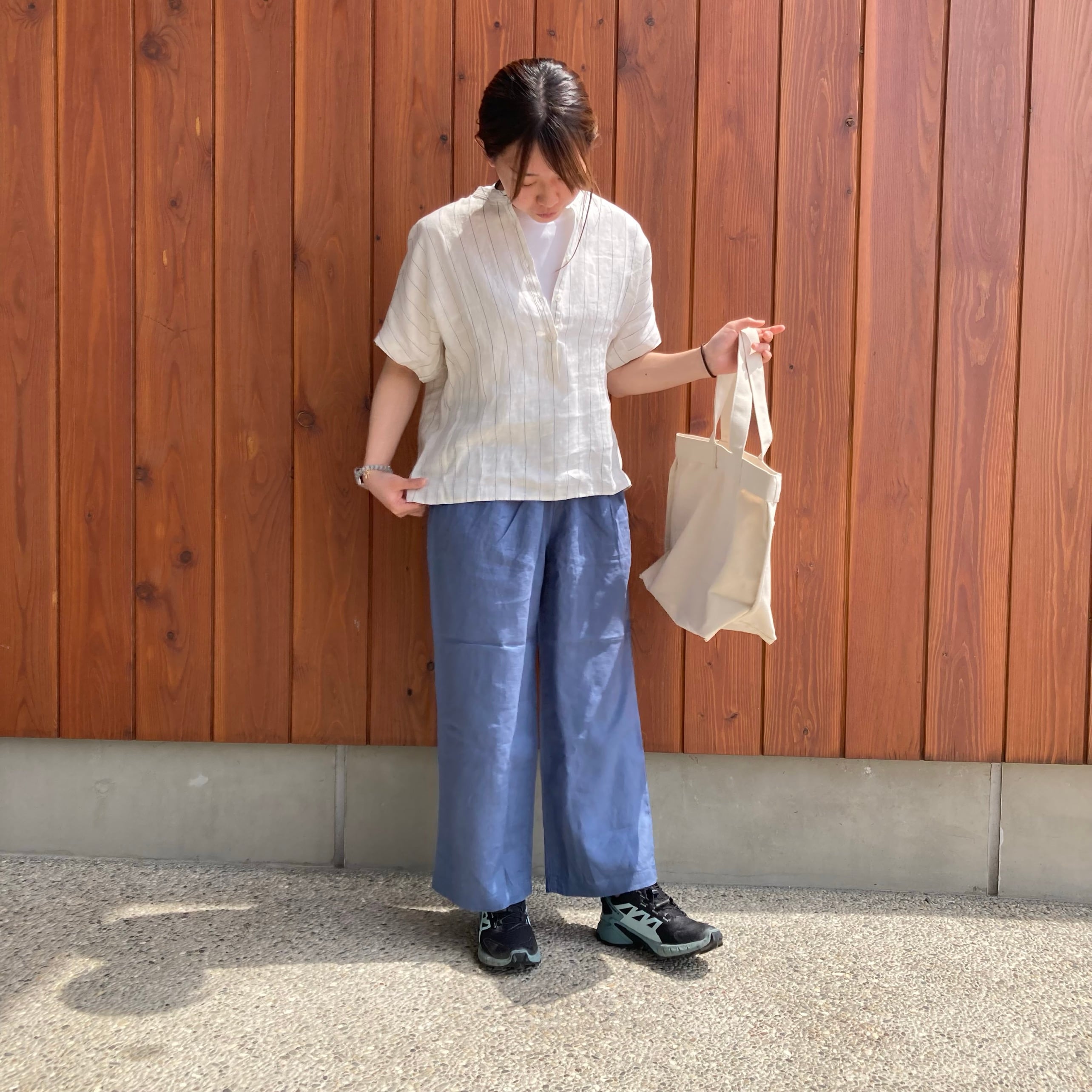涼感　UVカット　クルーネックワイド半袖Tシャツ
