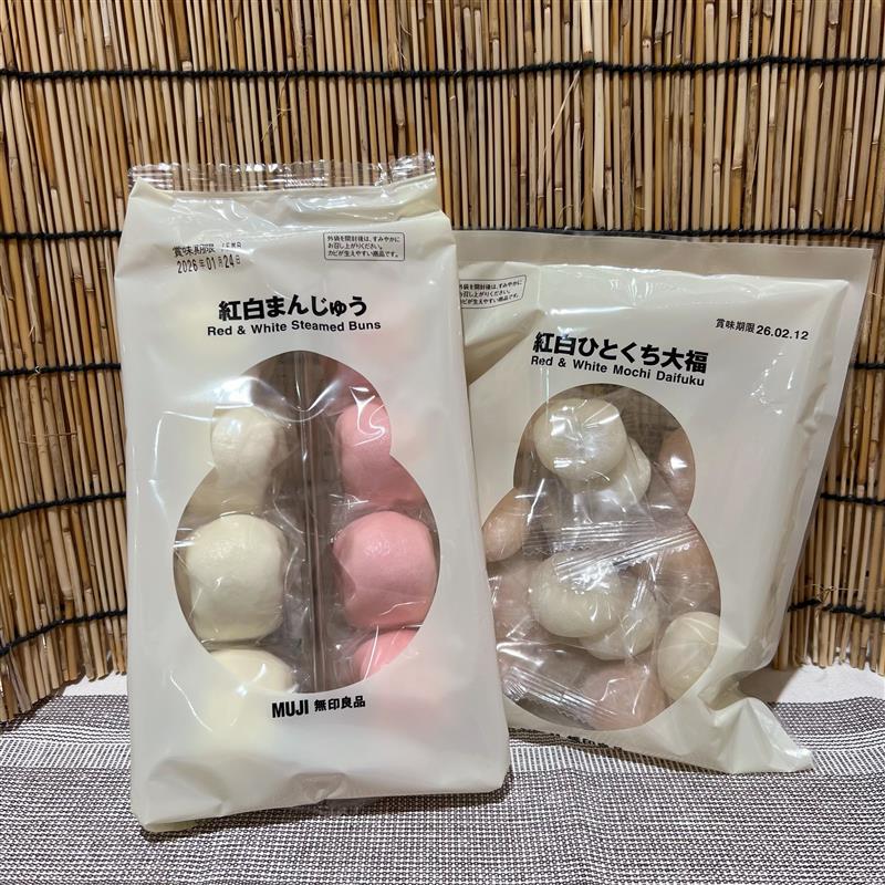 紅白まんじゅうと紅白ひとくち大福