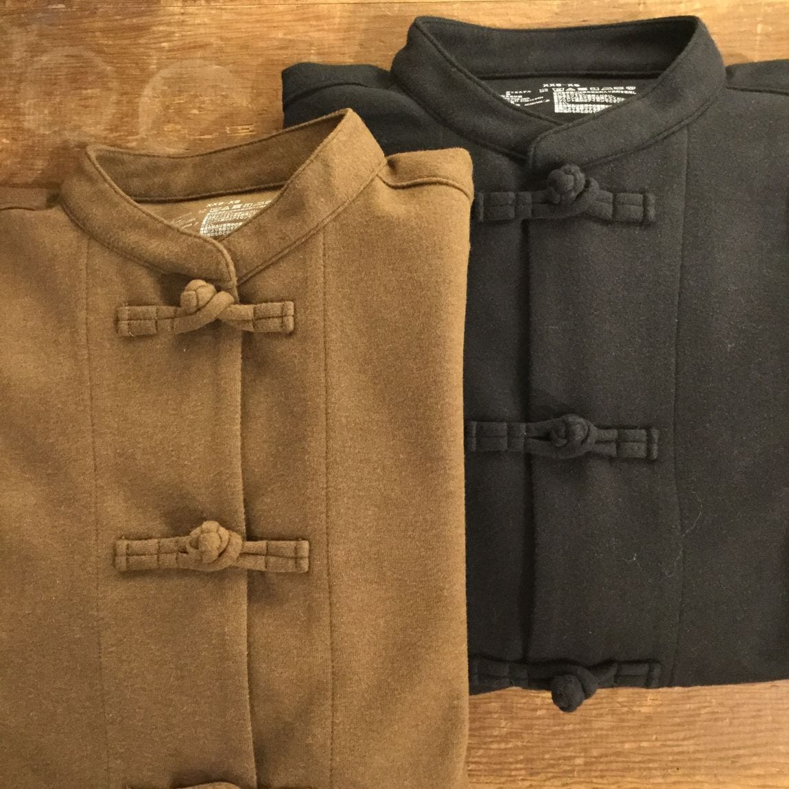 新品 無印良品 ストレッチ起毛チャイナシャツ 結び釦シャツ ダークモカブラウン 新品 無印良品 ストレッチ起毛チャイナシャツ 結び釦シャツ