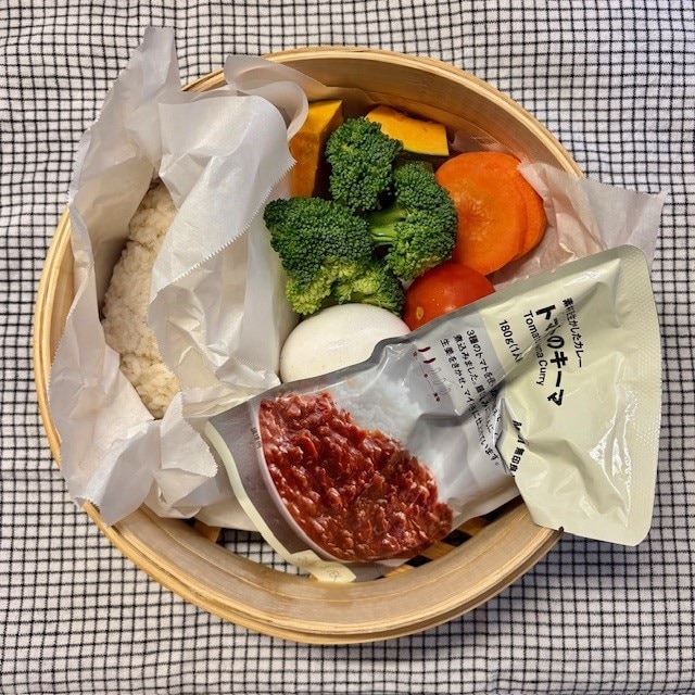 蒸篭にすべてを入れました