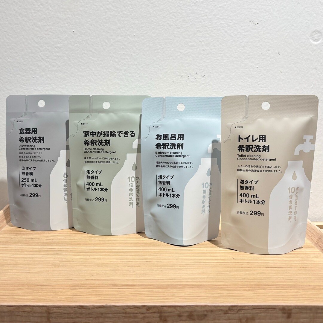 【無印良品500 マルシェ池田】手軽に持ち帰り、収納すっきり 希釈洗剤_NVLhf4