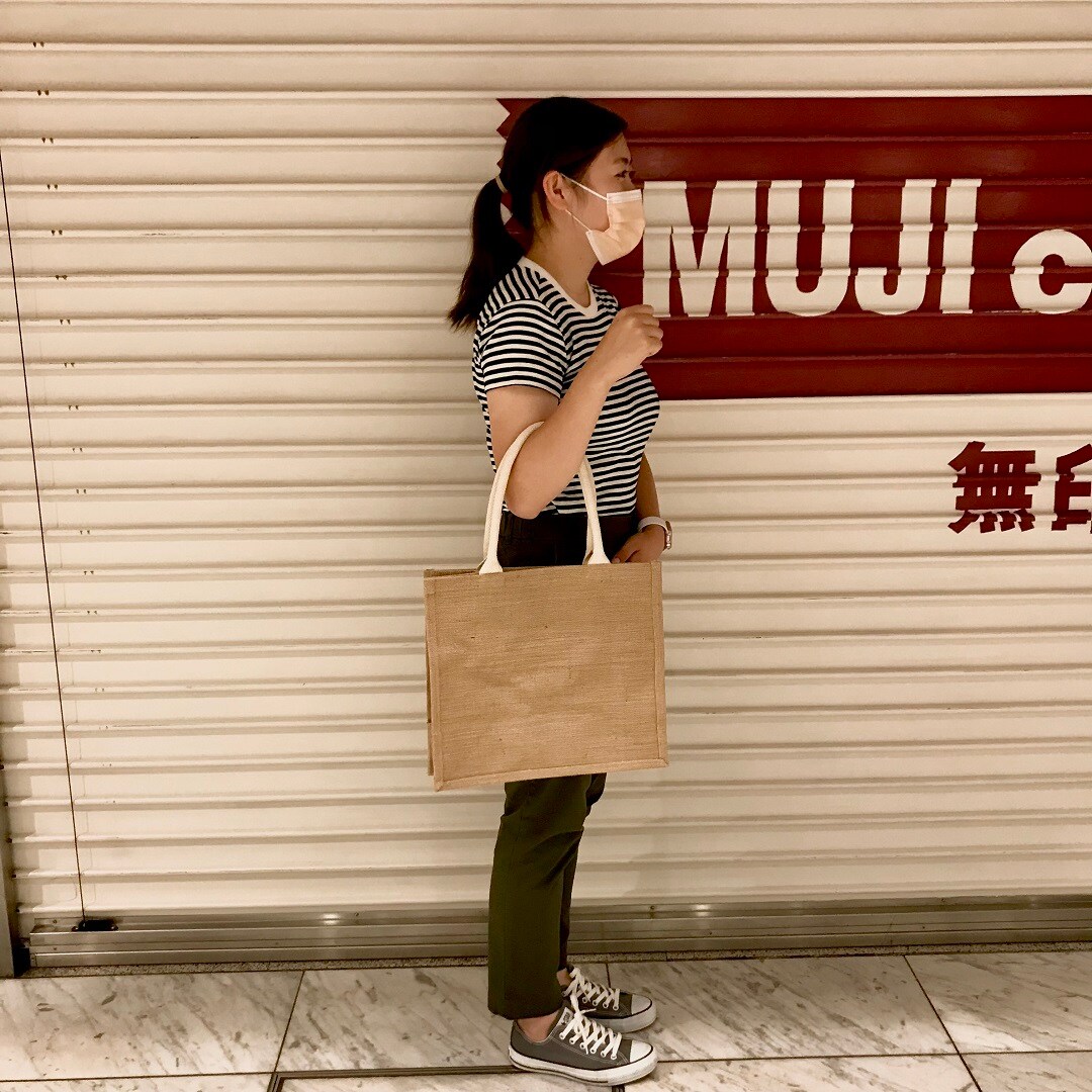 【MUJI com 京都ポルタ】ジュートマイバッグ、入荷しています|スタッフおすすめ
