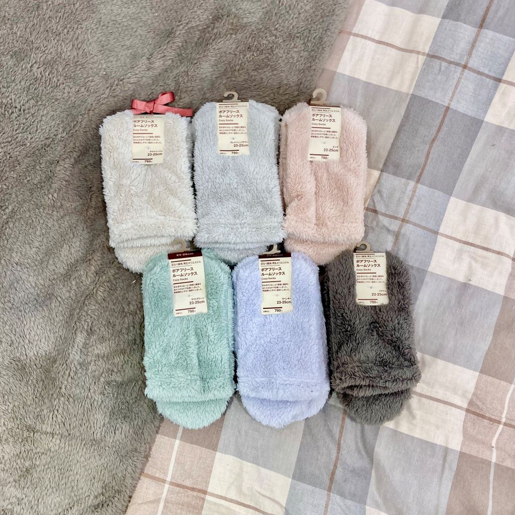 ボア靴下　６色