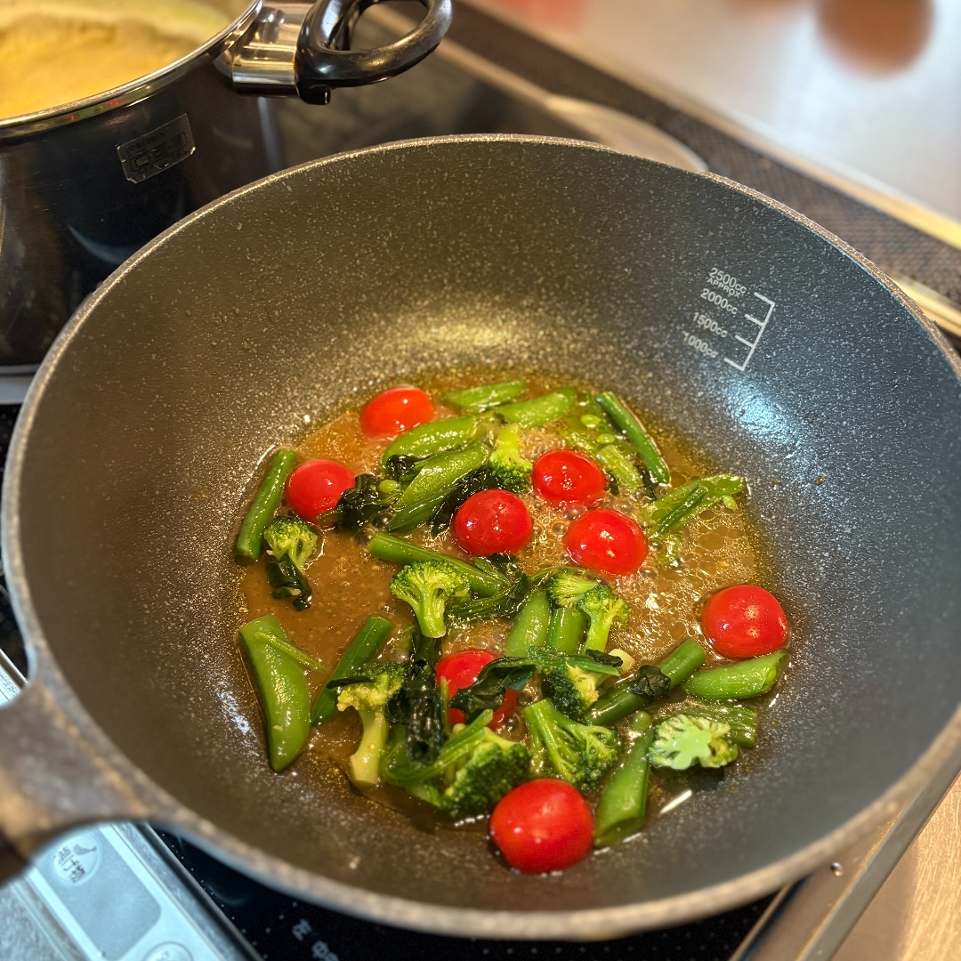材料加える