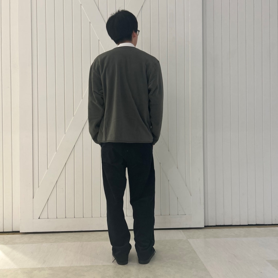 フリースカーディガン