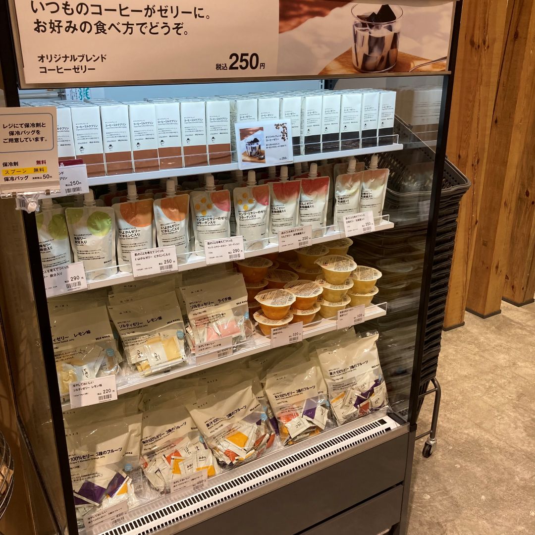 ミルクプリンとコーヒーゼリーの売り場