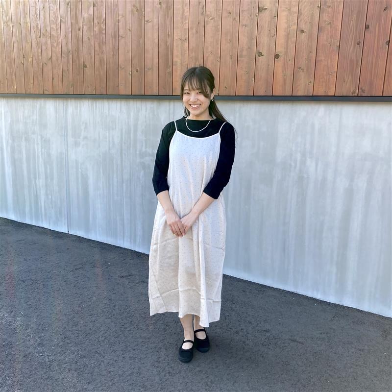 【コープさっぽろぬまのはた】なめらかサテン キャミワンピース：164cm_sZbo1k
