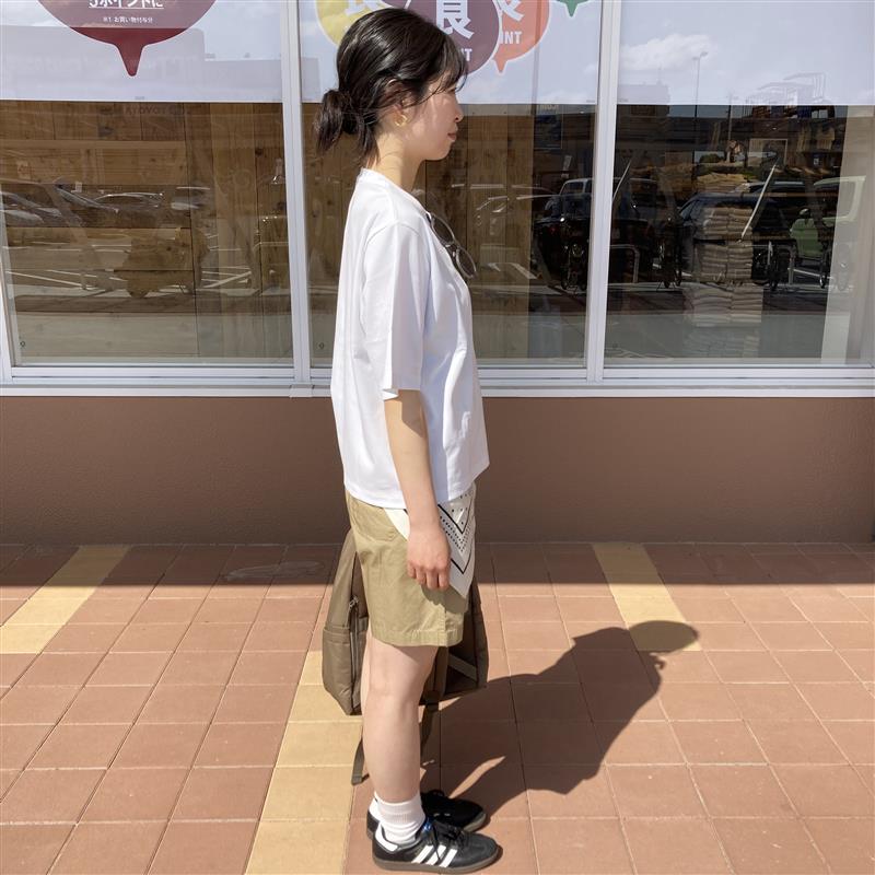 【堅田】涼感UVカットワイド半袖Tシャツのコーディネート