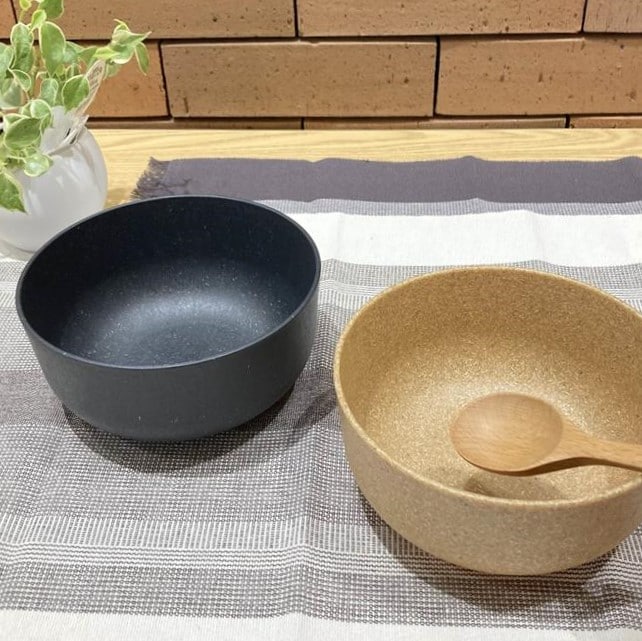 レンジで使える　ヤシの端材を使った　ボウル　2個組