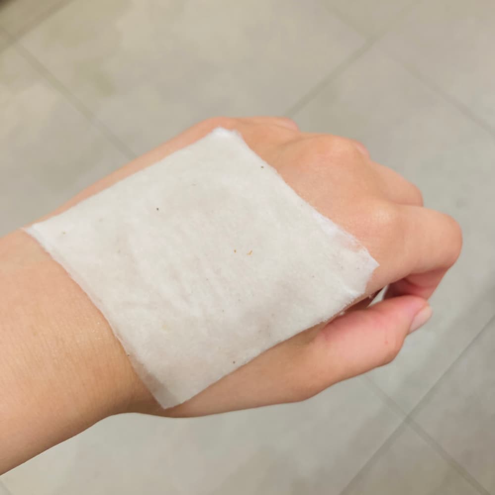 コットンパックとして使用している画像