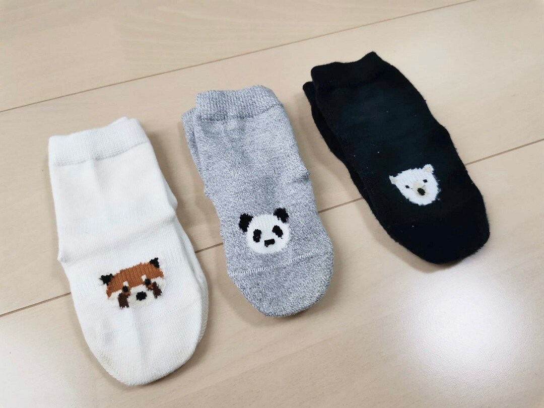 【トキハわさだタウン】こどもの足なり直角かかとに合う3足組靴下